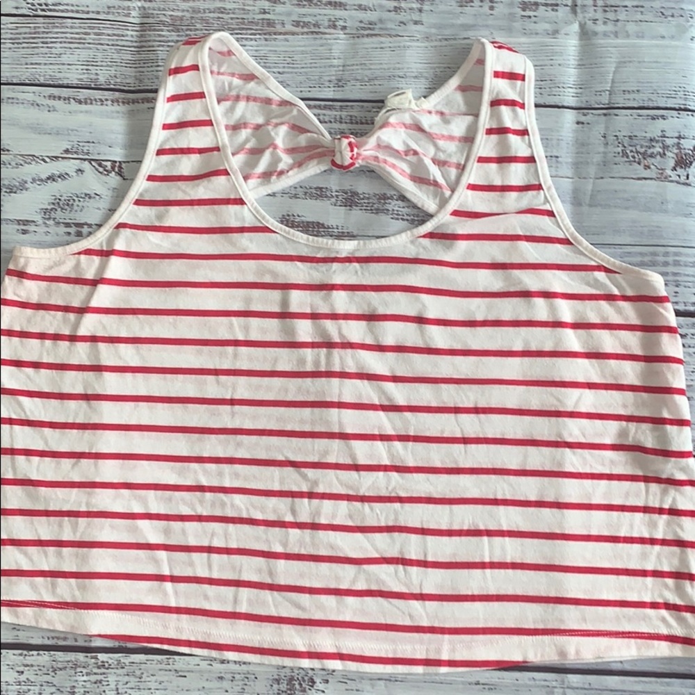 Red & White Striped Tank